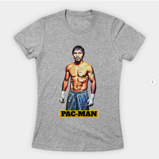 Manny Pacquiao Pac Man T-Shirt heather for women