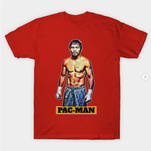 Manny Pacquiao Pac Man T-Shirt red for men