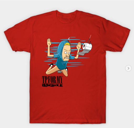TP For My Bunghole T-Shirt red for men