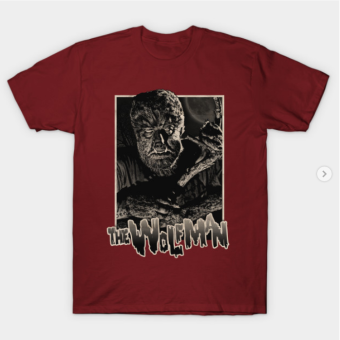 The Wolfman T-Shirt maroon for men