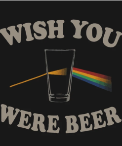 Wish You Were Beer T-Shirt black design