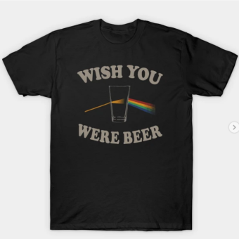 Wish You Were Beer T-Shirt black for men