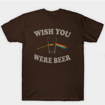 Wish You Were Beer T-Shirt brown for men