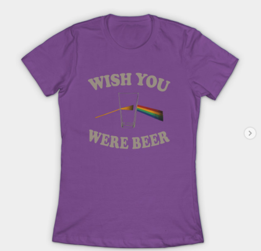 Wish You Were Beer T-Shirt purple for women