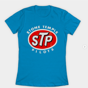 stone temple pilots STP T-Shirt teal for women