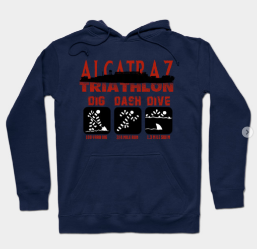 Alcatraz Triathlon Hoodie navy for unisex