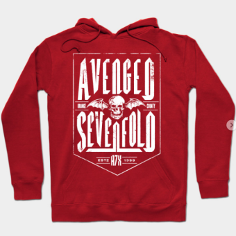 Avenged Sevenfold Band Six Hoodie red for unisex