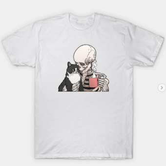 Cats And Coffee T-Shirt white for men