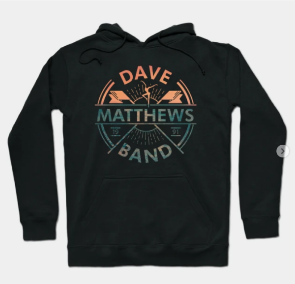 Dave Matthews Band Logo Hoodie black for unisex