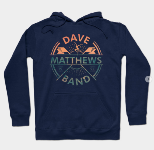 Dave Matthews Band Logo Hoodie navy for unisex