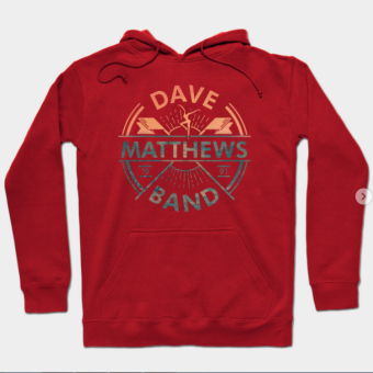 Dave Matthews Band Logo Hoodie red for unisex