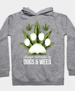 Dogs And Weed Gift Ideas Hoodie vintage heather for unisex