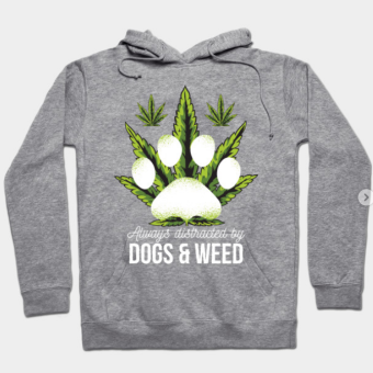 Dogs And Weed Gift Ideas Hoodie vintage heather for unisex