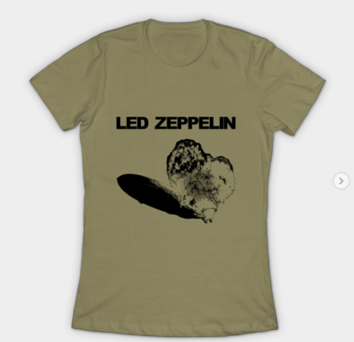 LED ZEPPELIN T-Shirt light olive for women