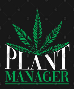 Plant Manager Weed Hoodie black design
