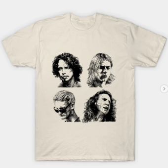 The Legends of Grunge T-Shirt creme for men