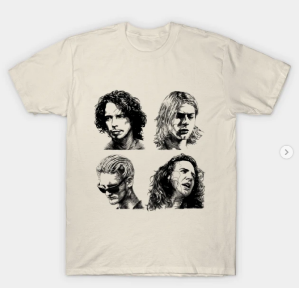 The Legends of Grunge T-Shirt creme for men