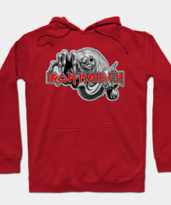 ron Maiden Hoodie red for unisex