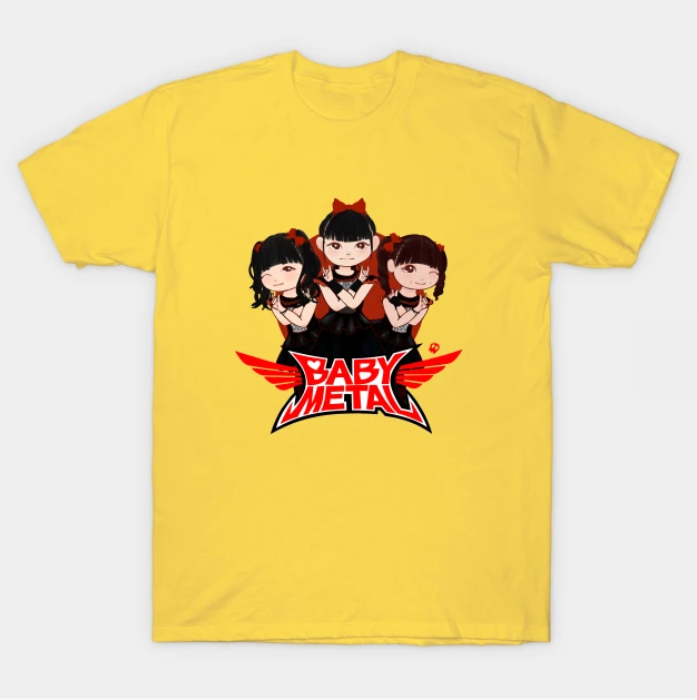 baby metal japan t-shirt yellow