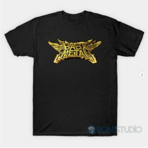 Baby Metal Logo Gold Fire T-Shirt Black